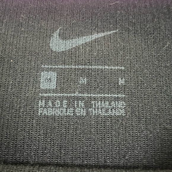 Girl- Nike Black Knit Fabric with White Logo - Picture 3 of 4